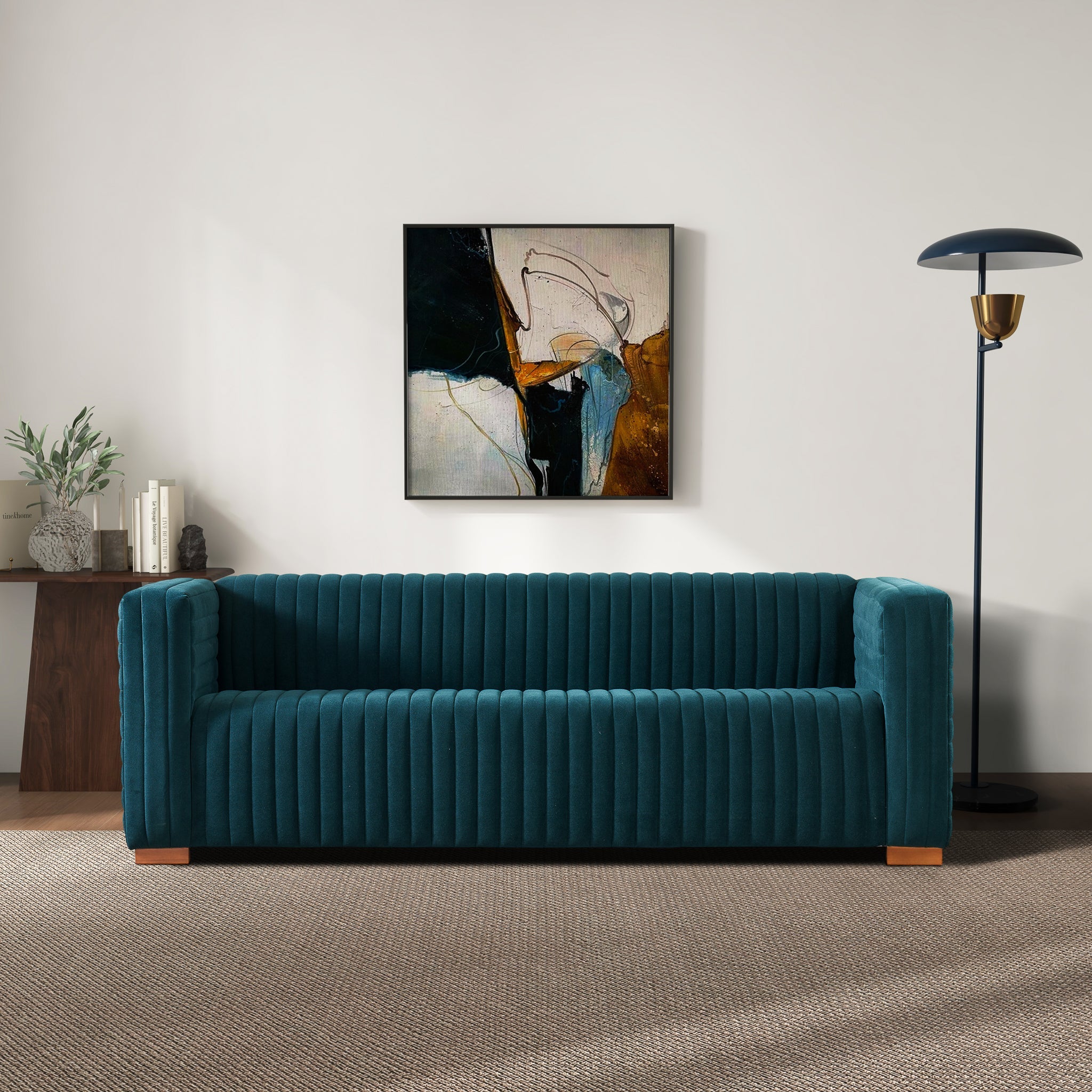 Elara Sofa - Blue Velvet