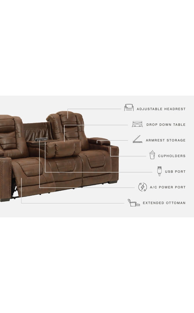 Owner's Box PWR REC Sofa with ADJ Headrest