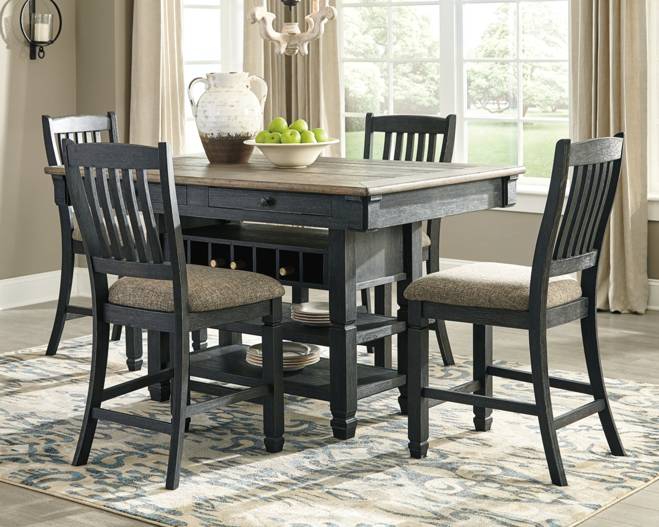 Tyler Creek Counter Height Dining Table and 6 Barstools