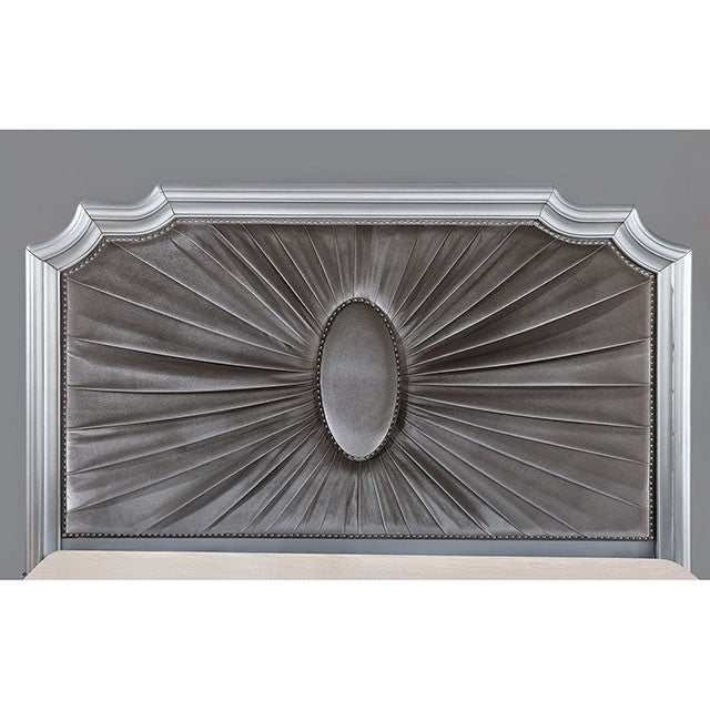 Aalok Silver/Warm Gray Eastern King Bed