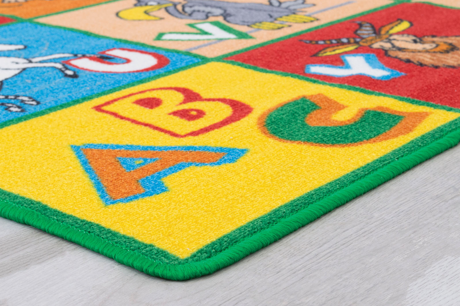 Abbey Multi Color Alphabet Animals 5' X 8' Area Rug