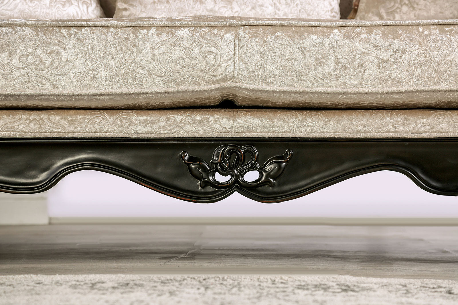Acapulco Black/Off-White Loveseat