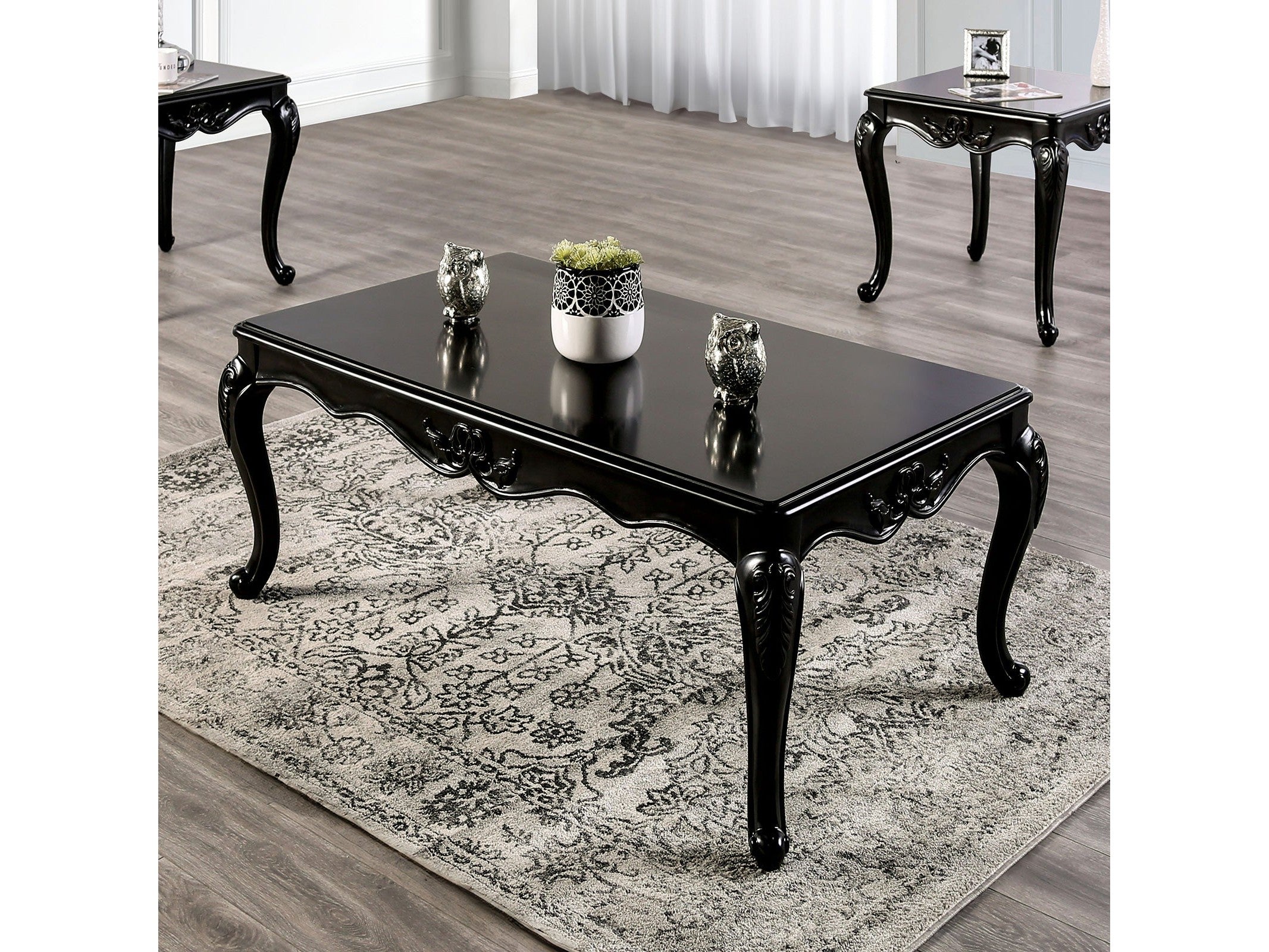 Acapulco Black/Off-White Sofa & Loveseat