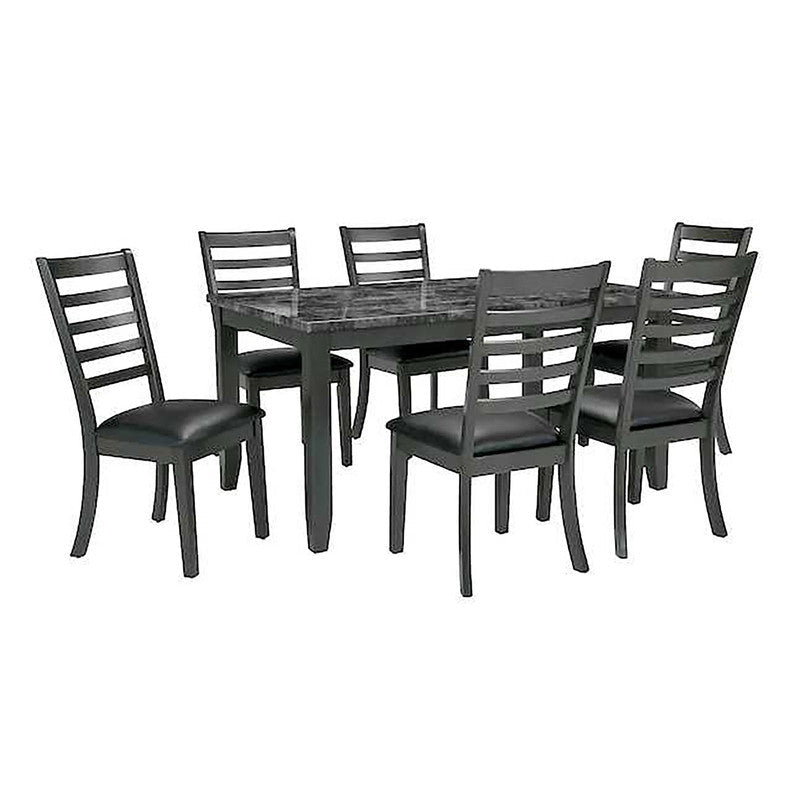 Adia Dark Gray 7 Pc. Dinning Table Set
