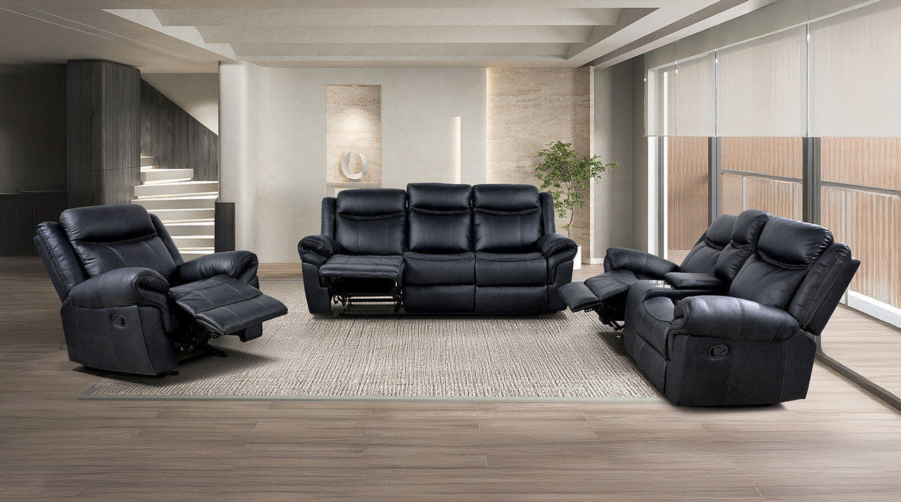 Agata Black Glider Recliner