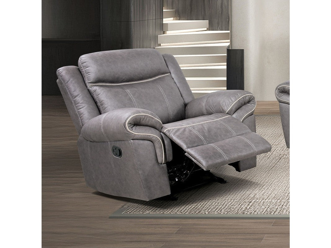 Agata Warm Gray Glider Recliner