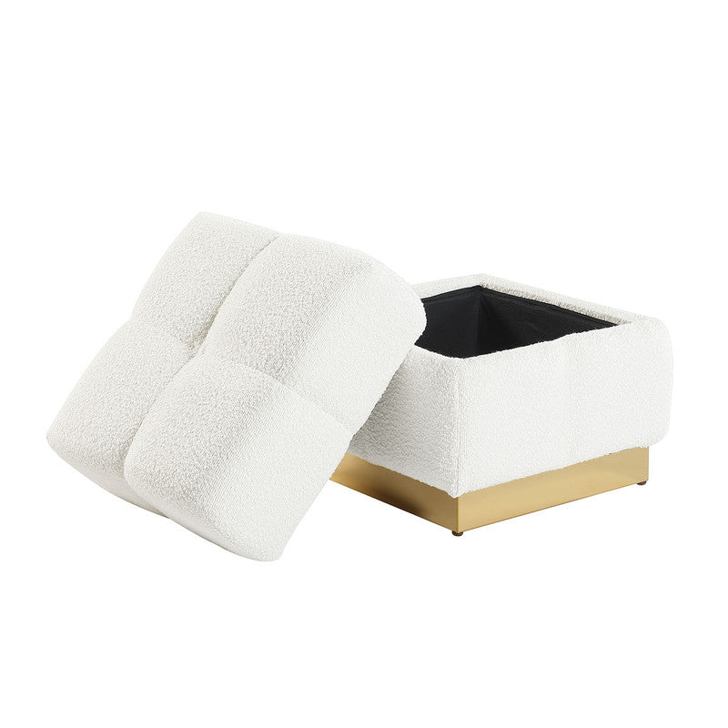 Aileen Beige Storage Stool