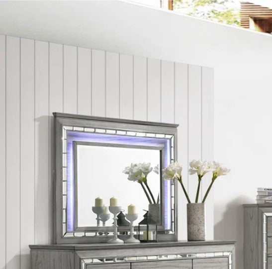 Alanis Gray Mirror w/ LED Light