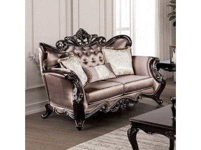 Albacete Dark Cherry/Brown Loveseat