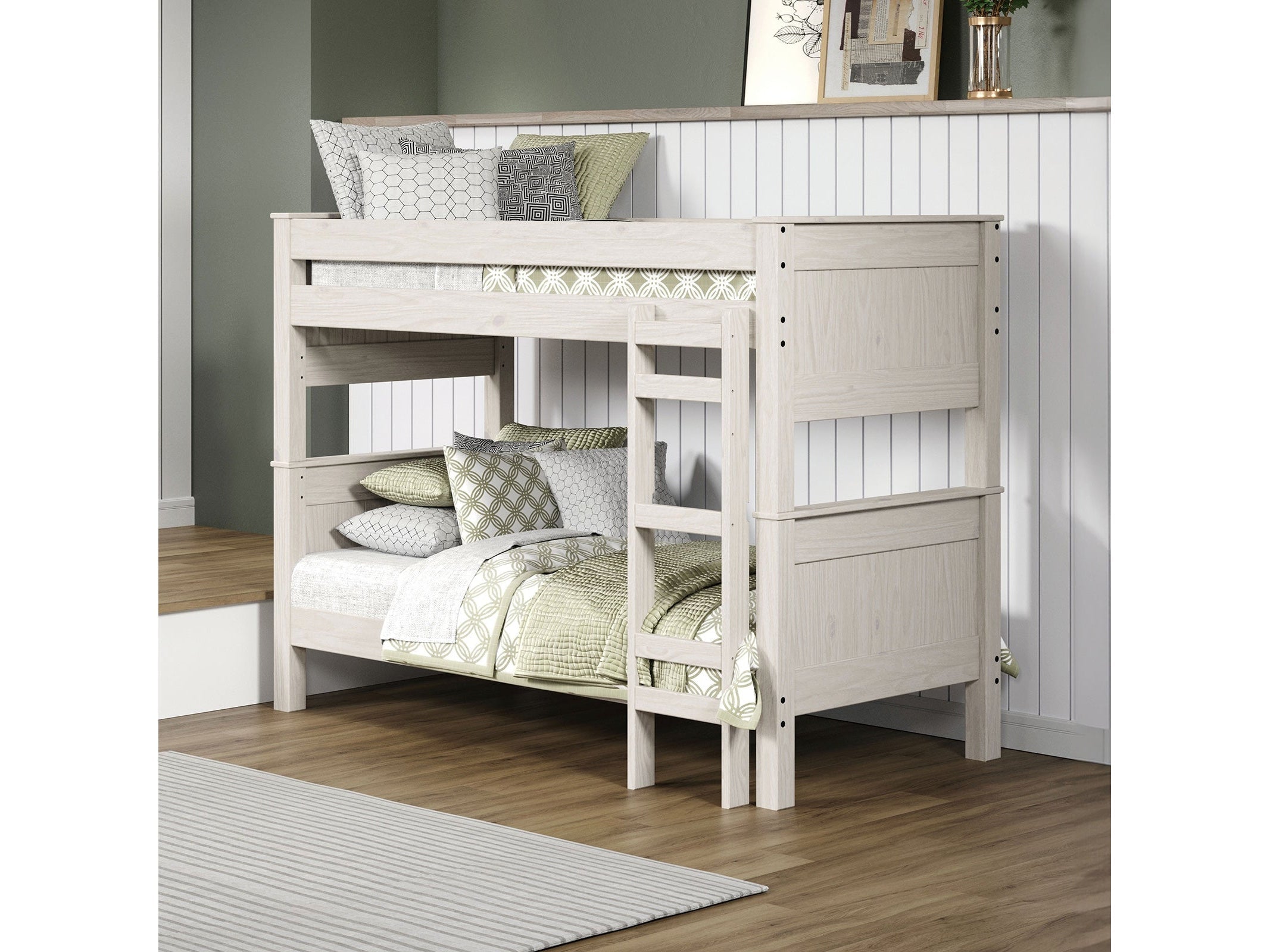 Albani White Twin/Twin Bunk Bed