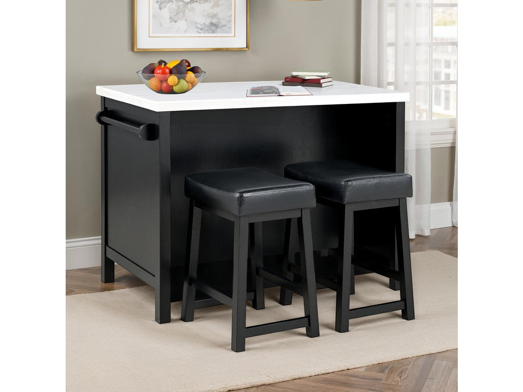 Albergo Black 3 Pc. Bar Table Set