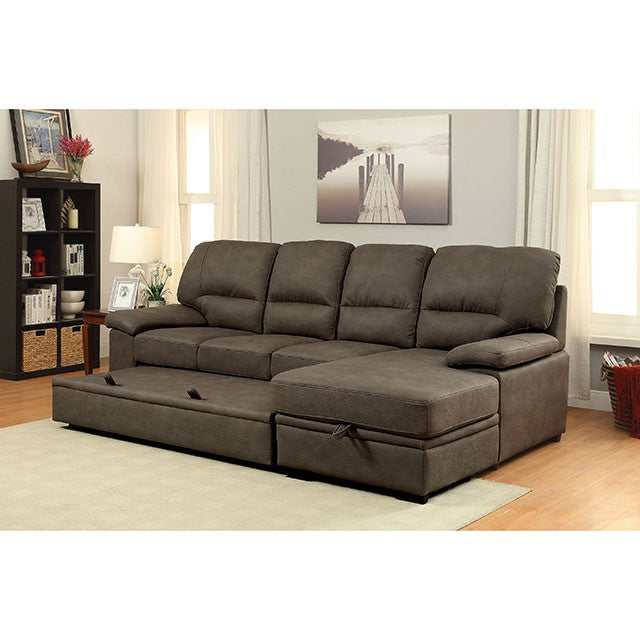 Alcester Brown Sectional w/ Sleeper