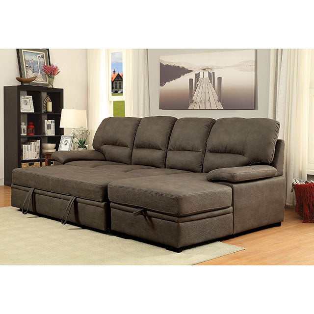 Alcester Brown Sectional w/ Sleeper