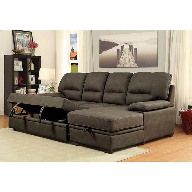 Alcester Brown Sectional w/ Sleeper