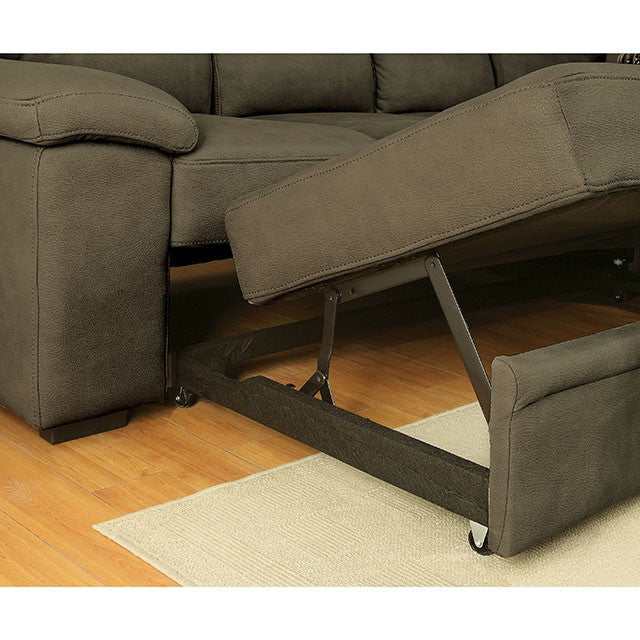 Alcester Brown Sectional w/ Sleeper
