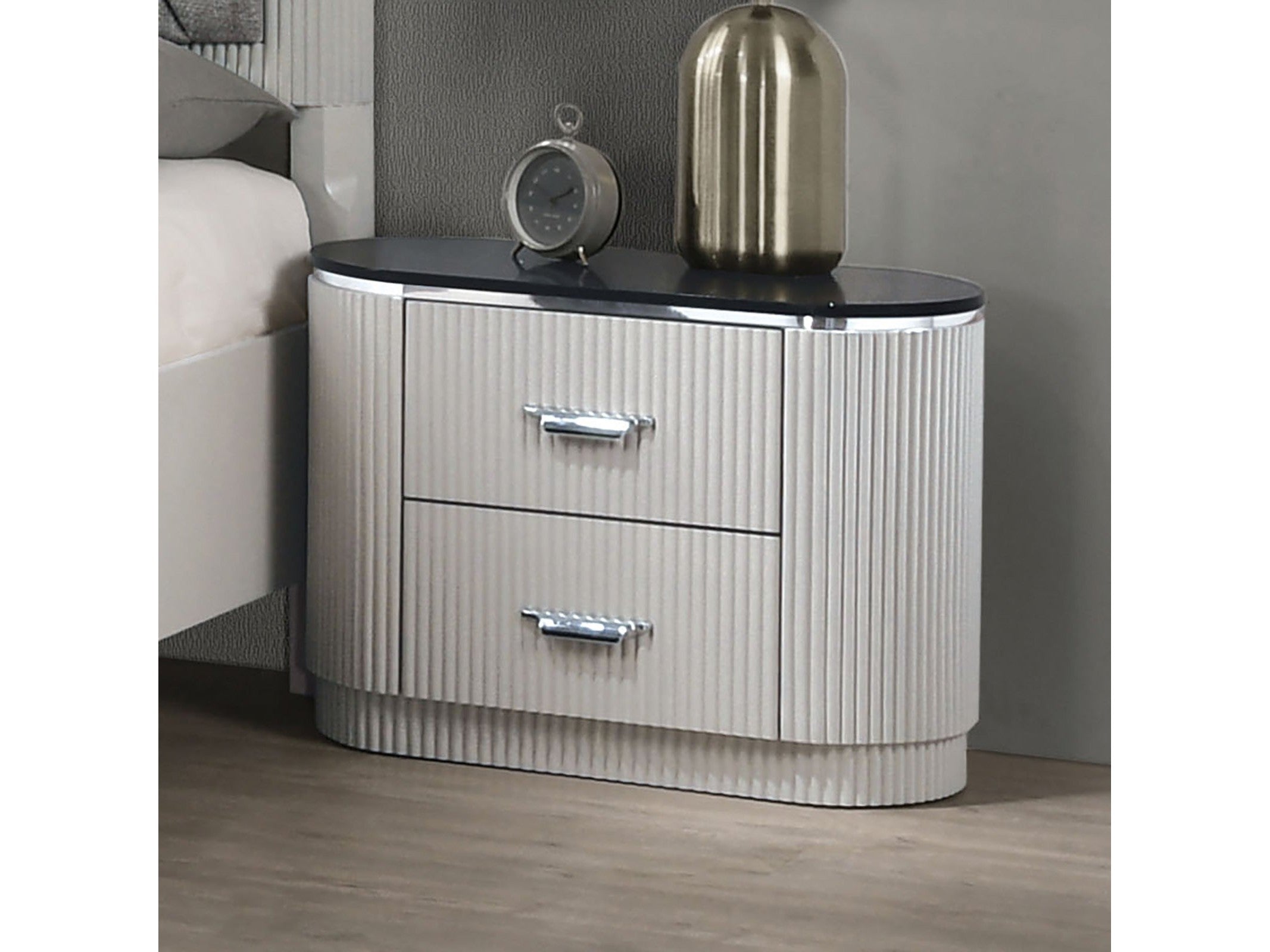 Aldgate Light Gray Nightstand
