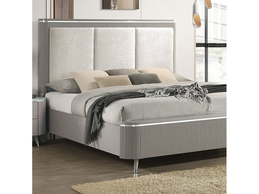 Aldridge Light Gray Eastern King Bed