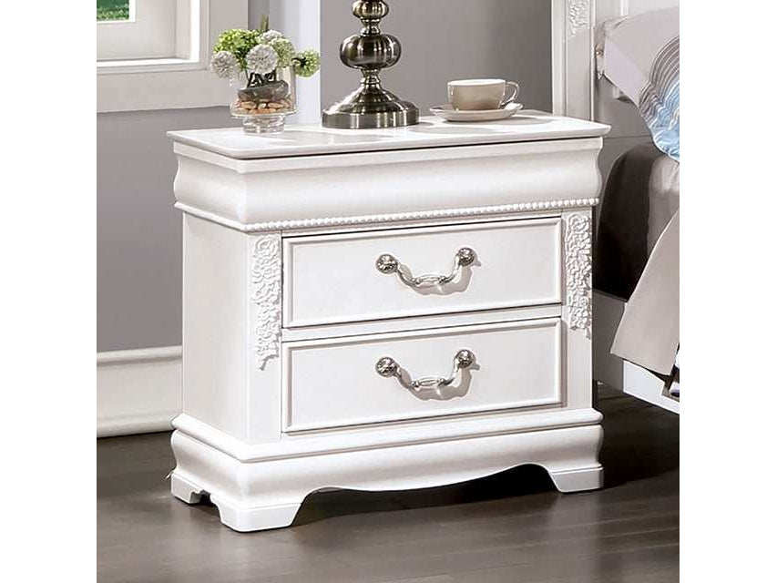 Alecia White Nightstand w/ USB