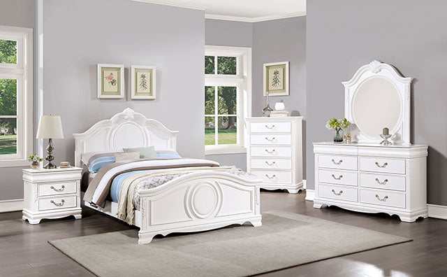 Alecia White Nightstand w/ USB