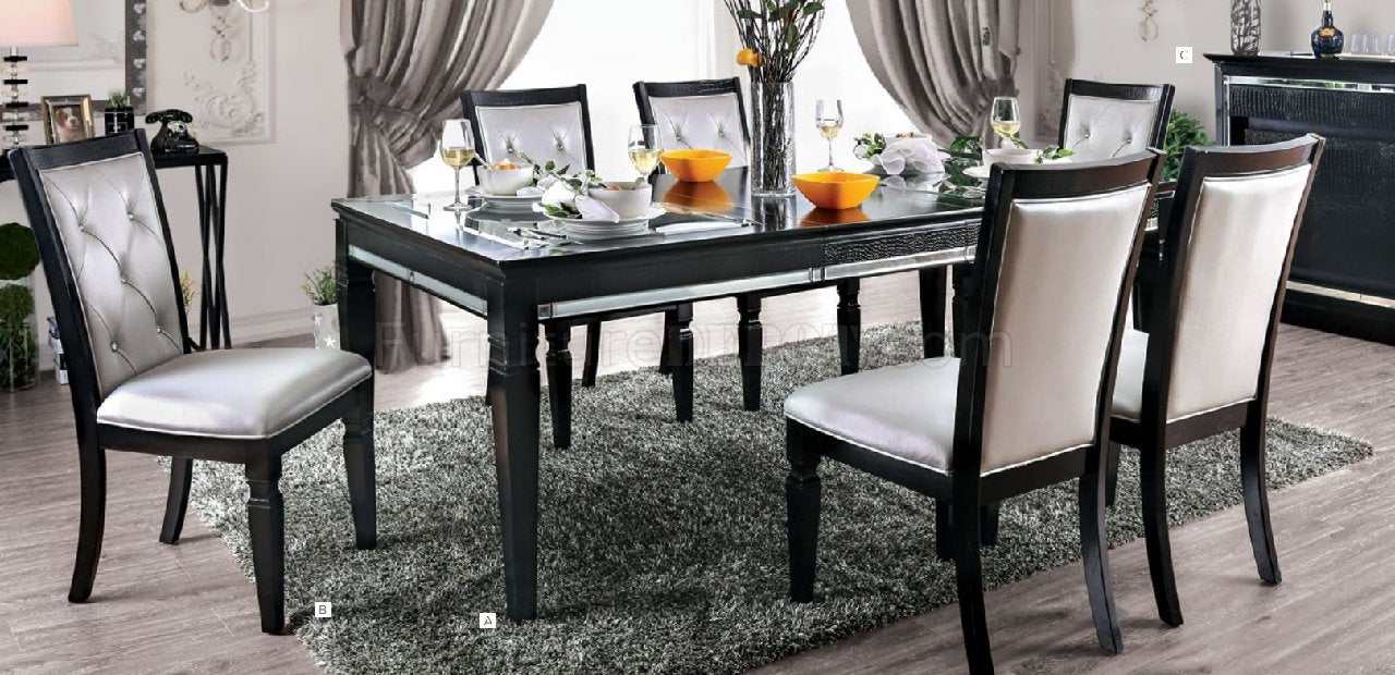 Alena Black & Silver Dining Table