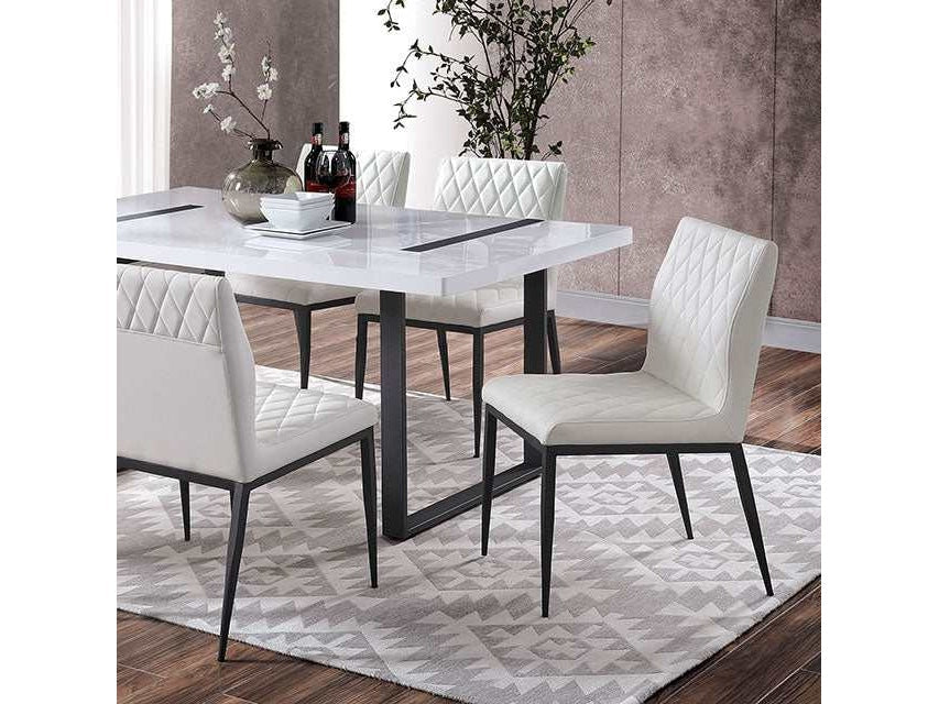 Alessia White/Black Dining Table