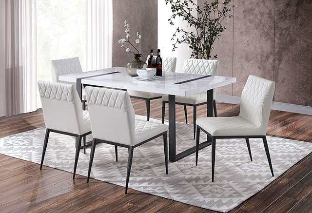 Alessia White/Black Dining Table