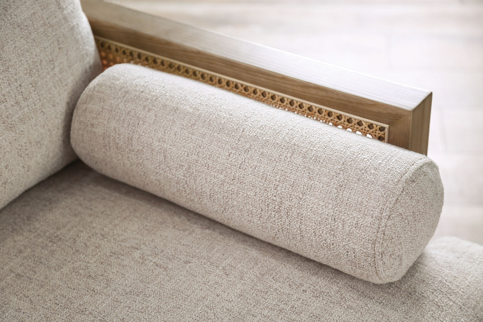 Alesund Beige/Light Oak Sofa & Loveseat