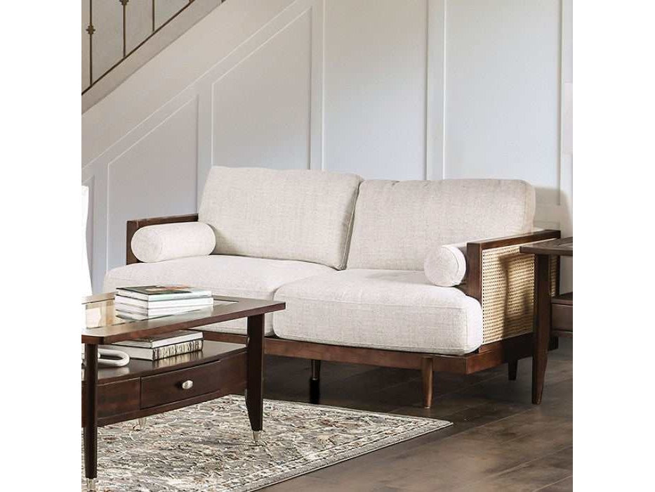 Alesund Beige & Walnut Loveseat