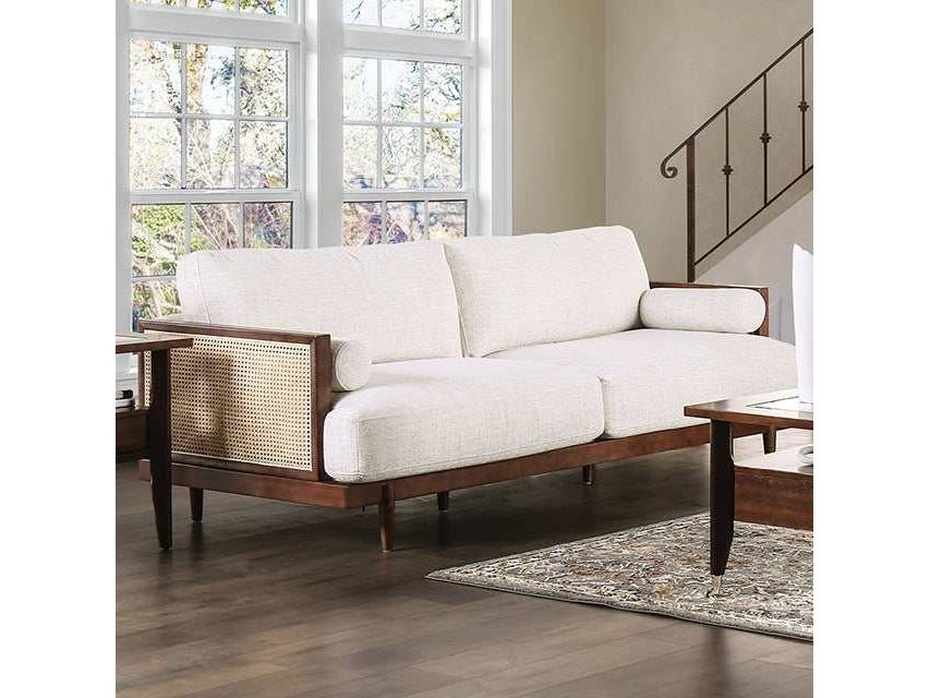 Alesund Beige/Walnut Sofa