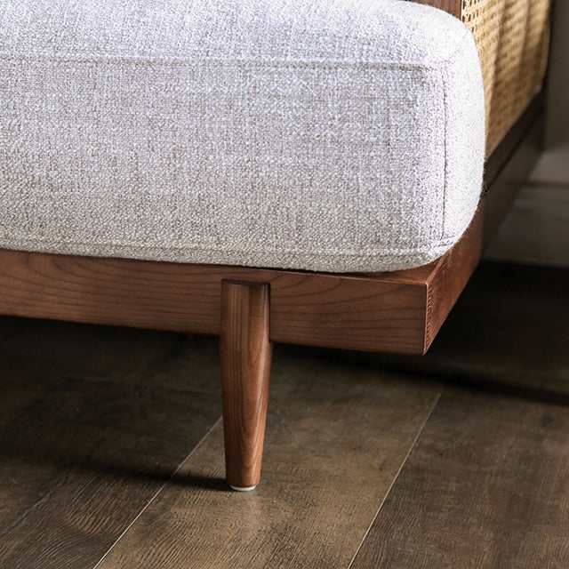 Alesund Beige/Walnut Sofa