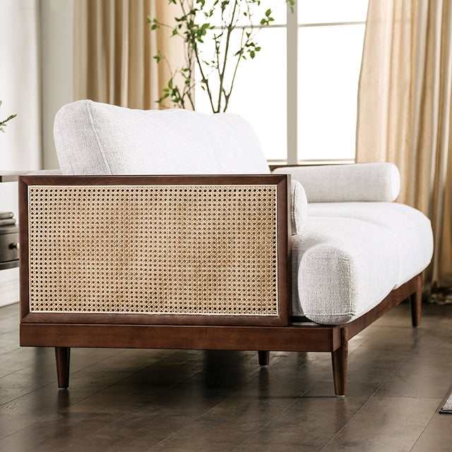 Alesund Beige/Walnut Sofa