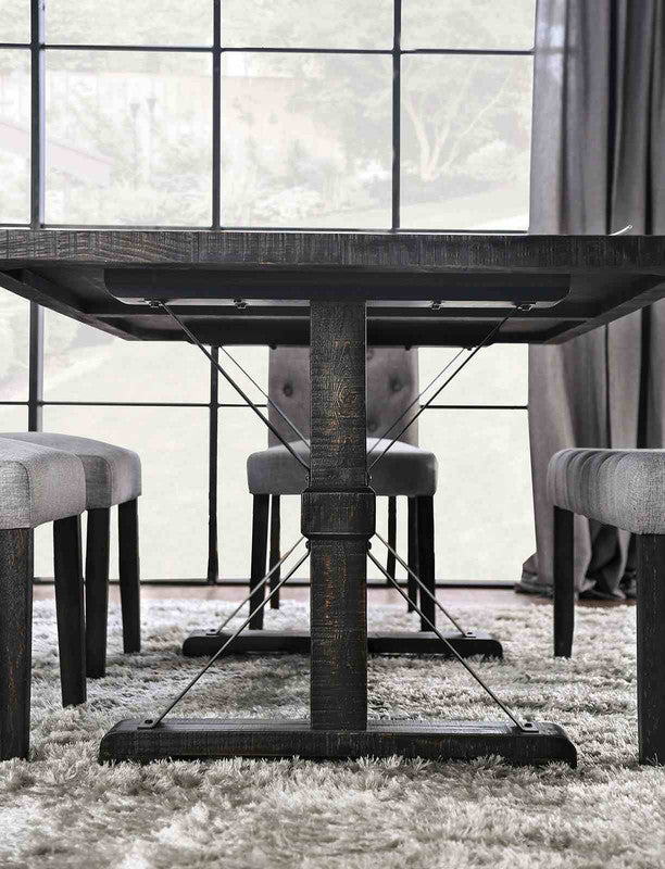 Alfred Antique Black 6 Pc. Dining Table Set w/ Bench