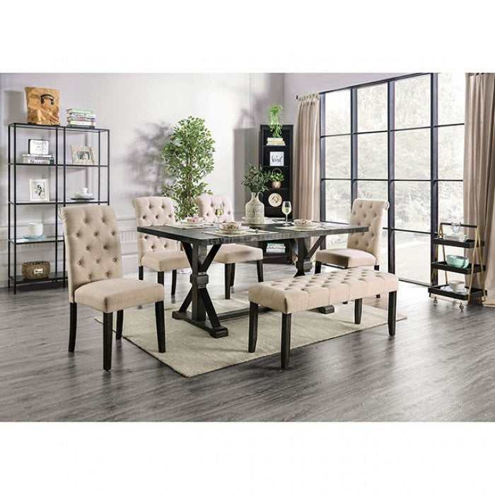 Alfred Antique Black Dining Table