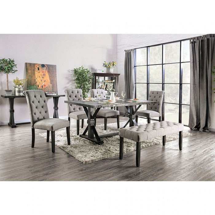 Alfred Antique Black Dining Table
