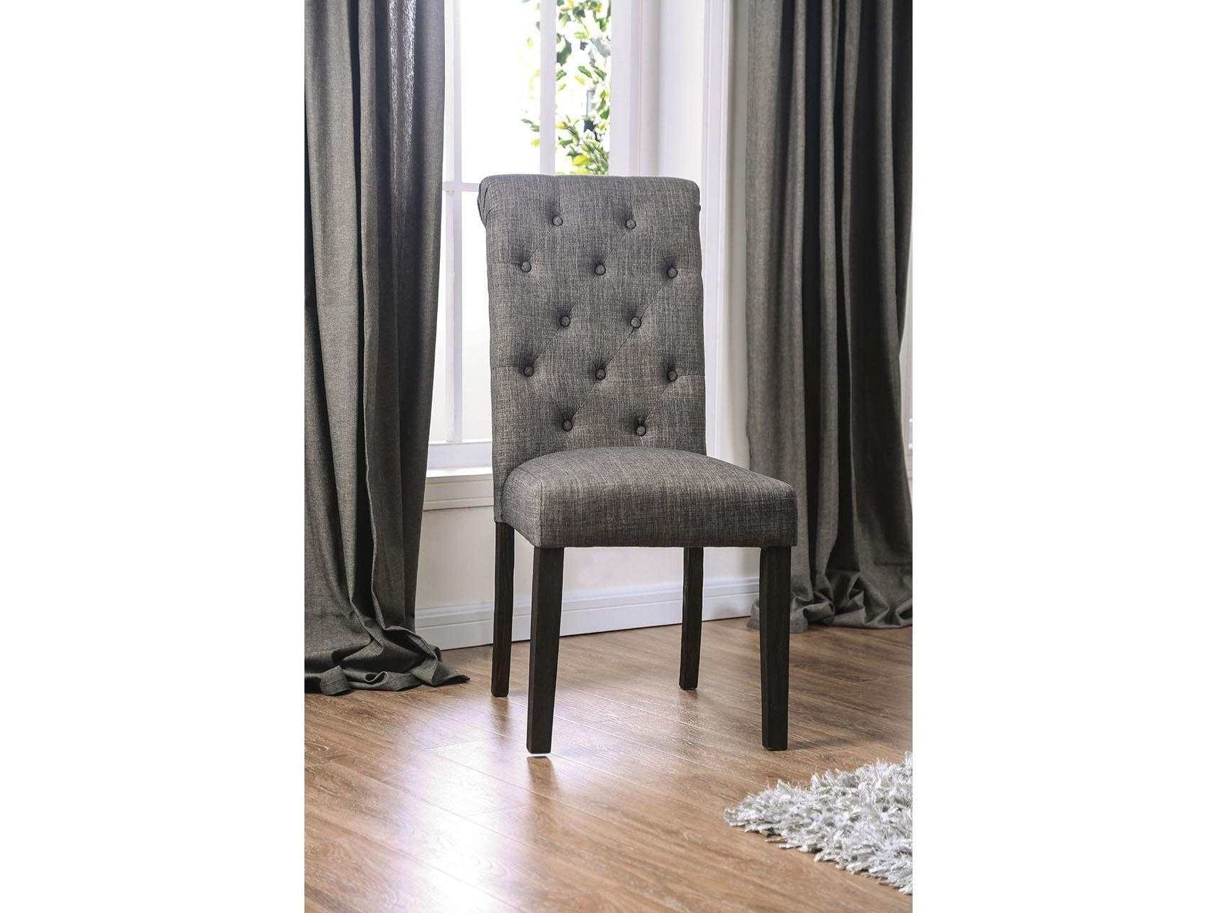 Alfred Antique Black & Gray Side Chair (Set of 2)