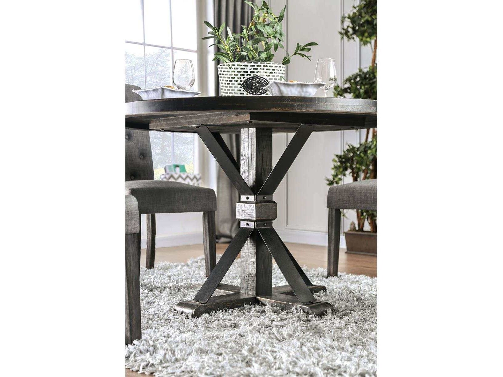Alfred Antique Black/Ivory 5 Pc. Round Dining Room Set