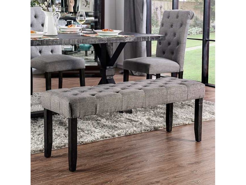 Alfred Antique Black/Light Gray Bench