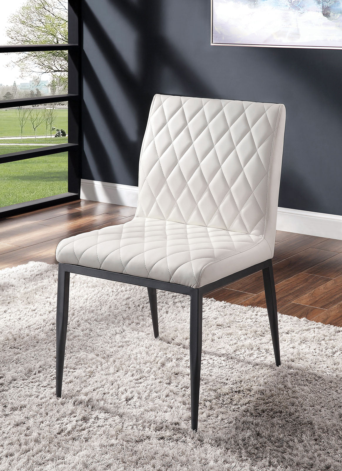 Alisha White/Black 7 Pc. Dining Set