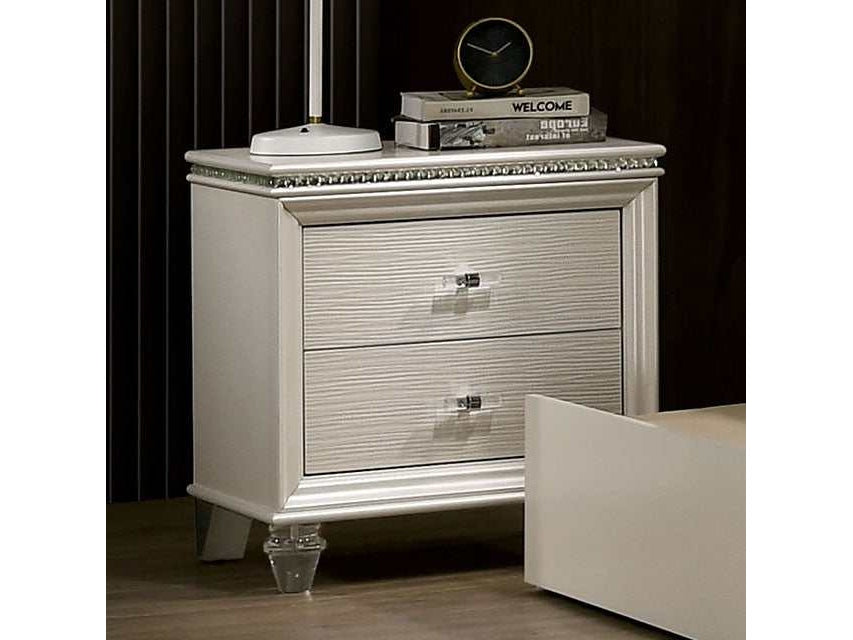 Allie Pearl White Nightstand
