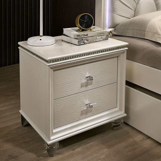 Allie Pearl White Nightstand