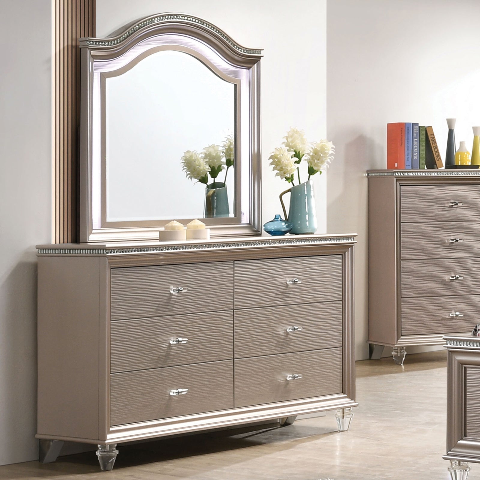 Allie Rose Gold 4 Pc. Full Bedroom Set w/ Trundle