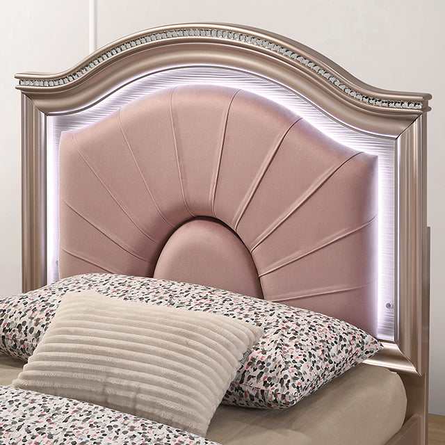 Allie Rose Gold Twin Bed