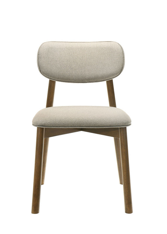 Alnwick Walnut/Beige Side Chair (Set of 2)