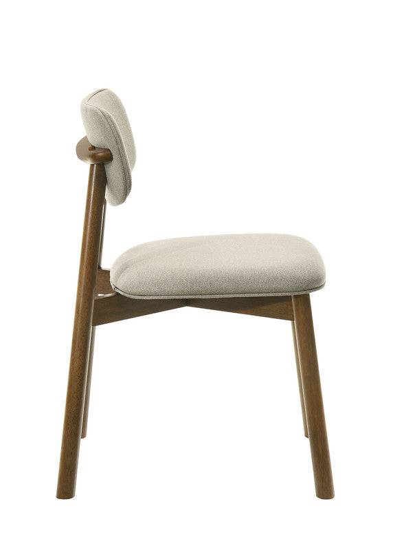 Alnwick Walnut/Beige Side Chair (Set of 2)