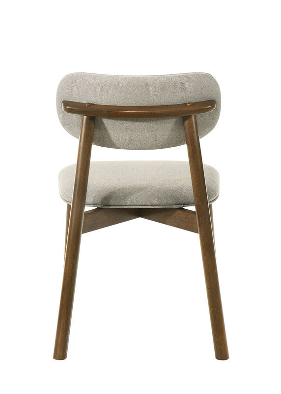 Alnwick Walnut/Beige Side Chair (Set of 2)