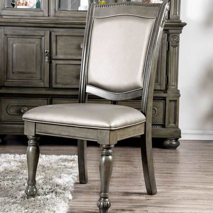 Alpena Gray/Silver Side Chair (Set of 2)