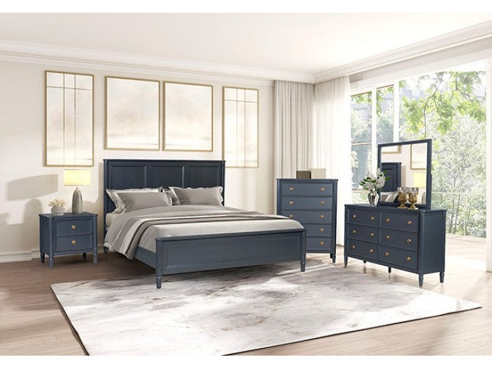 Altamira Malta Blue Queen 4 Piece Bedroom Set