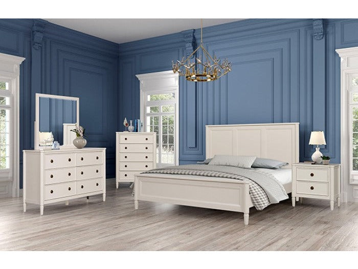 Altamira White Queen 5 Piece Bedroom Set w/2 Nightstands