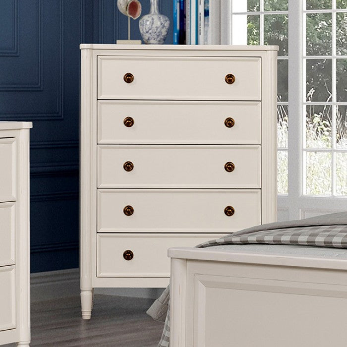 Altamira White Queen 5 Piece Bedroom Set w/Chest