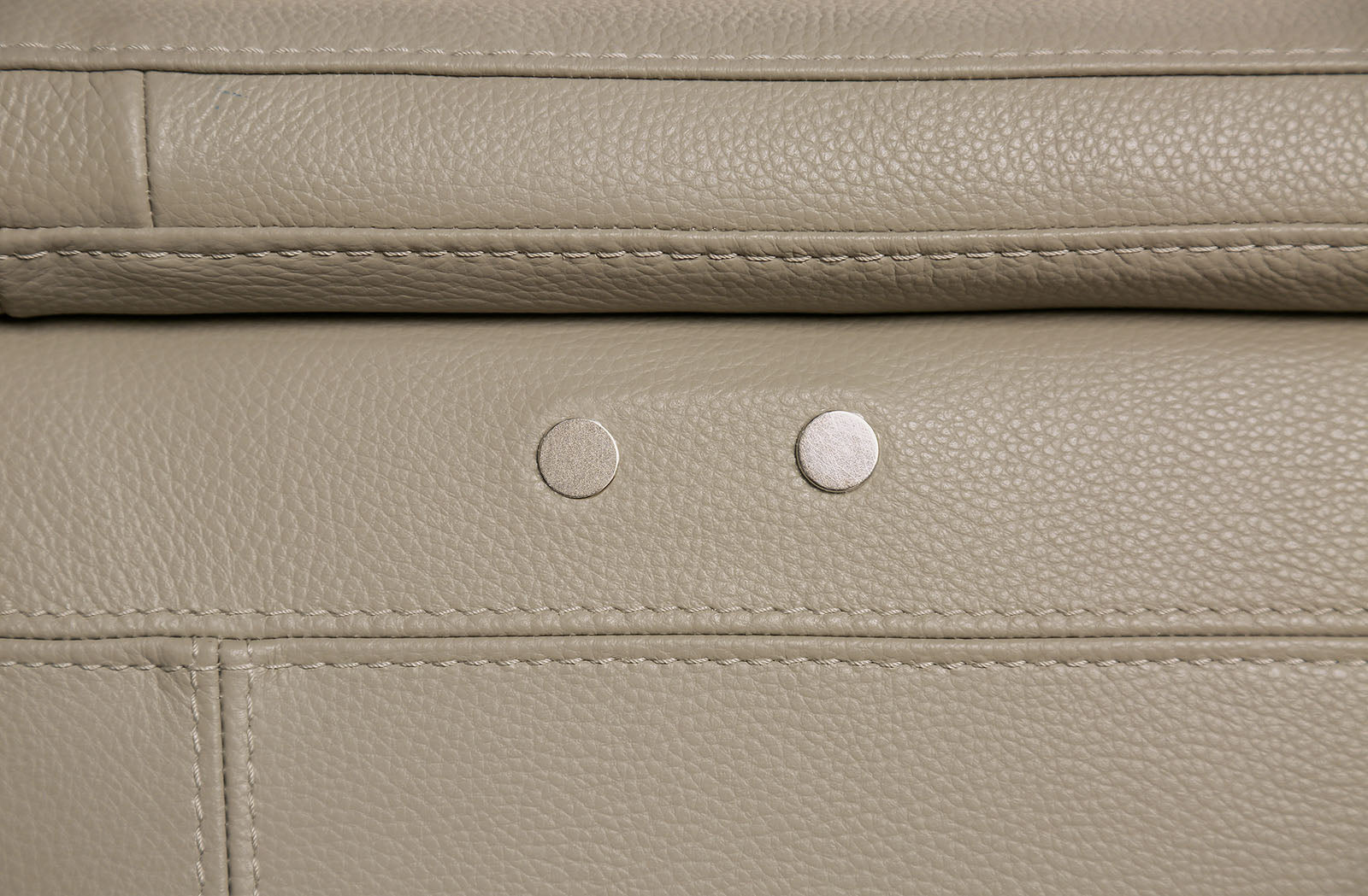 Altamura Taupe Real Italian Leather Power Loveseat